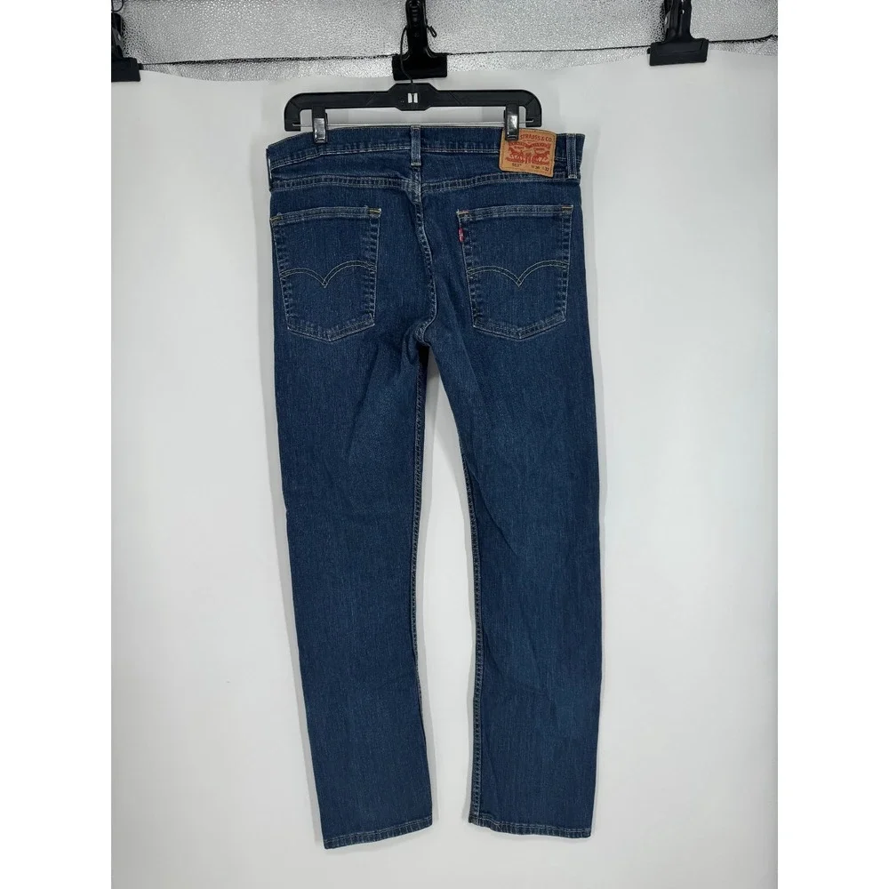 Levis Slim Fit Straight Leg 513 Jeans Mens 36x32 Blue Denim Cotton Dark Wash